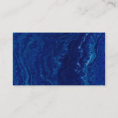 Trendy Modern Blue Waterverf Marble Visitekaartje (Achterkant)