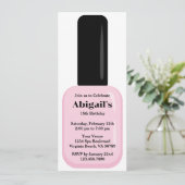 Trendy Modern Blush Pink Nail Poolse verjaardag Kaart (Staand voorkant)