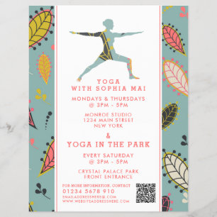 Trendy Modern Boho Yoga Class Adverteren Flyer