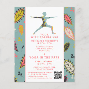 Trendy Modern Boho Yoga Class Adverteren Flyer