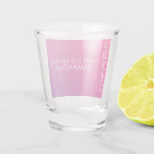 Trendy Modern Bold Pink Gradient 21st Birthday Shot Glas (Achterkant)