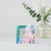 Trendy Modern Botanical Art Eye Catching Vierkante Visitekaartje (Staand voorkant)