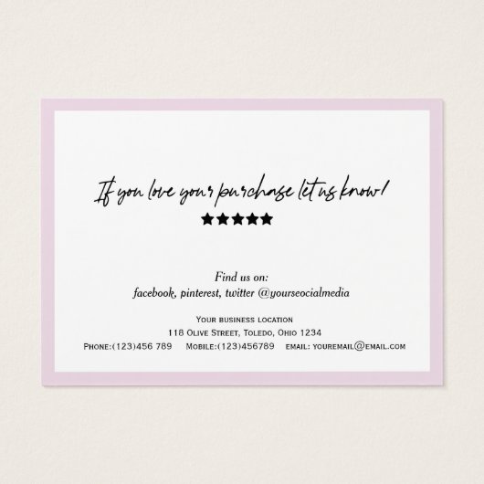 Trendy Modern Calligraphy Paars QR code gift card Visitekaartje (Achterkant)