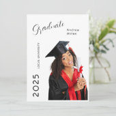 Trendy Modern Casual Afstuderen Kaart (Staand voorkant)