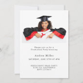 Trendy Modern Casual Afstuderen Kaart (Achterkant)