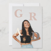 Trendy Modern Casual Photo Afstuderen Kaart (Voorkant)