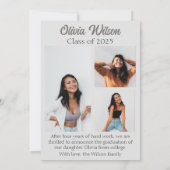 Trendy Modern Casual Photo Afstuderen Kaart (Achterkant)