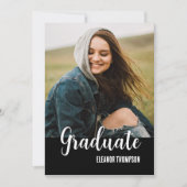 Trendy Modern Casual Photo Afstuderen Kaart (Voorkant)