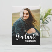 Trendy Modern Casual Photo Afstuderen Kaart (Staand voorkant)