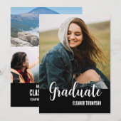Trendy Modern Casual Photo Afstuderen Kaart (Voorkant / Achterkant)