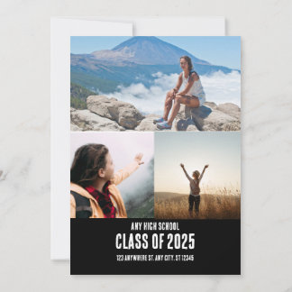 Trendy Modern Casual Photo Afstuderen Kaart