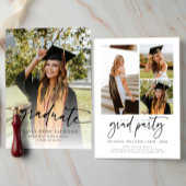 Trendy Modern Casual Photo Afstuderen Kaart