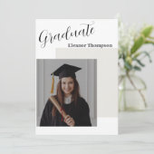 Trendy Modern Casual Photo Afstuderen Kaart (Staand voorkant)