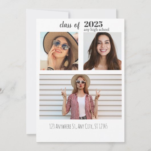 Trendy Modern Casual Photo Afstuderen Kaart (Achterkant)