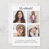 Trendy Modern Casual Photo Afstuderen Kaart (Achterkant)