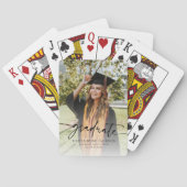 Trendy Modern Casual Photo Afstuderen Pokerkaarten (Achterkant)