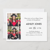 Trendy Modern Casual Photo Graduation Invitation Kaart (Achterkant)
