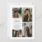 Trendy Modern Casual Photo Graduation Kaart (Achterkant)