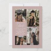 Trendy Modern Casual Photo Graduation Kaart (Achterkant)