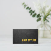 Trendy Modern Chalkboard Hair Stylist Visitekaartje (Staand voorkant)