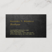 Trendy Modern Chalkboard Hair Stylist Visitekaartje (Achterkant)