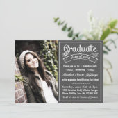 Trendy Modern Chalkboard Typography Afstuderen Kaart (Staand voorkant)