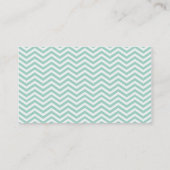 TRENDY modern chevron patroon bord mint groen grij Visitekaartje (Achterkant)