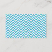 TRENDY modern chevron patroon faux aqua glitter Visitekaartje (Achterkant)