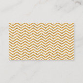 TRENDY modern chevron patroon faux gouden glitter Visitekaartje (Achterkant)