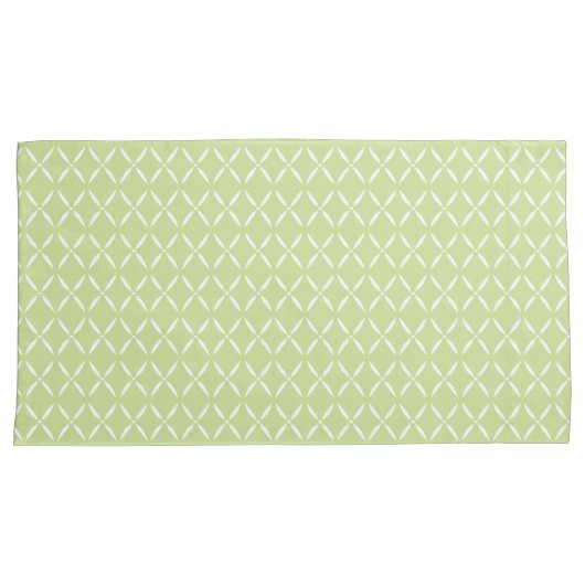 Trendy Modern Chic groen en wit Bloemen Kussensloop (Voorkant-Rechts)