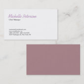 Trendy Modern Chic Minimalist Plain Feminine Visitekaartje (Voorkant / Achterkant)