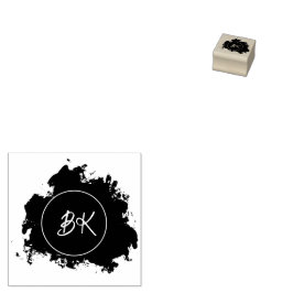 Trendy Modern Chic Monogram Initialen Rubberstempel