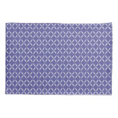 Trendy Modern Chique blauw-wit Bloemen Kussensloop (Achterkant-Links)