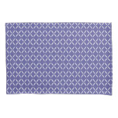 Trendy Modern Chique blauw-wit Bloemen Kussensloop (Voorkant-Links)