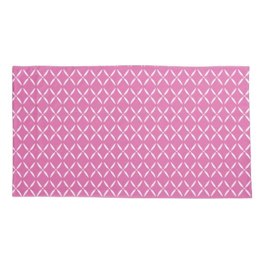 Trendy Modern Chique roze en wit Bloemen Kussensloop (Achterkant-Links)