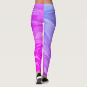 Trendy modern chique roze paarse marmer leggings (Achterkant)