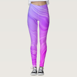 Trendy modern chique roze paarse marmer leggings