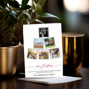 Trendy Modern Christmas Collage Foto Feestdagen Kaart