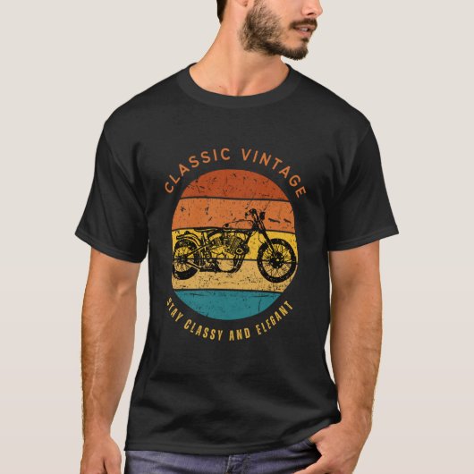 Trendy Modern Classic  motorrijders T-shirt (Voorkant)