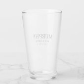 Trendy Modern Classic Personalized Home Bar Beer Glas (Achterkant)