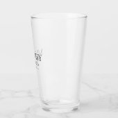 Trendy Modern Classic Personalized Home Bar Beer Glas (Links)