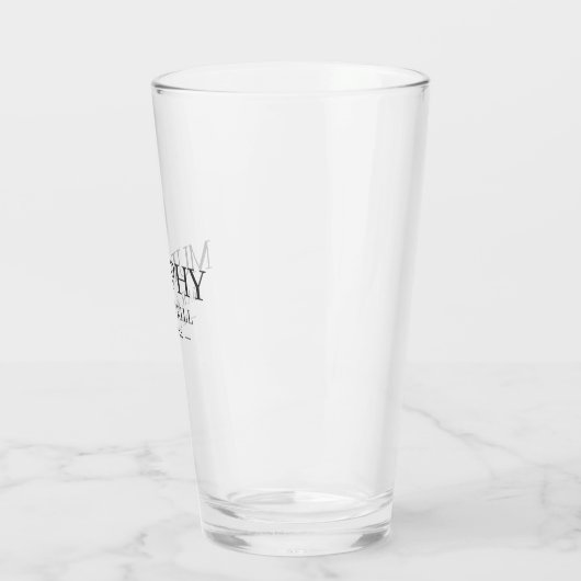 Trendy Modern Classic Personalized Home Bar Beer Glas (Links)