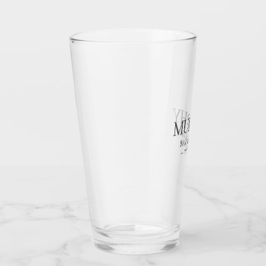 Trendy Modern Classic Personalized Home Bar Beer Glas (Rechts)