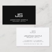 Trendy Modern Clean Elegant Monogrammed Plain Visitekaartje (Voorkant / Achterkant)
