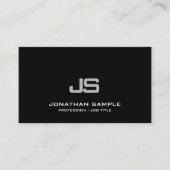 Trendy Modern Clean Elegant Monogrammed Plain Visitekaartje (Voorkant)