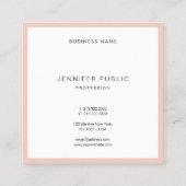 Trendy Modern Clean Sjabloon Professioneel Elegant Vierkante Visitekaartje (Achterkant)