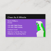 Trendy Modern Cleaning Service Visitekaartjes (Voorkant)