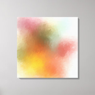 Trendy Modern Colorful Abstract Art Red Yellow Canvas Afdruk