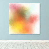 Trendy Modern Colorful Abstract Art Red Yellow Canvas Afdruk (Insitu (Houten vloer))