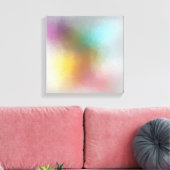 Trendy Modern Colorful Abstract Art Red Yellow Canvas Afdruk (Insitu (Woonkamer))